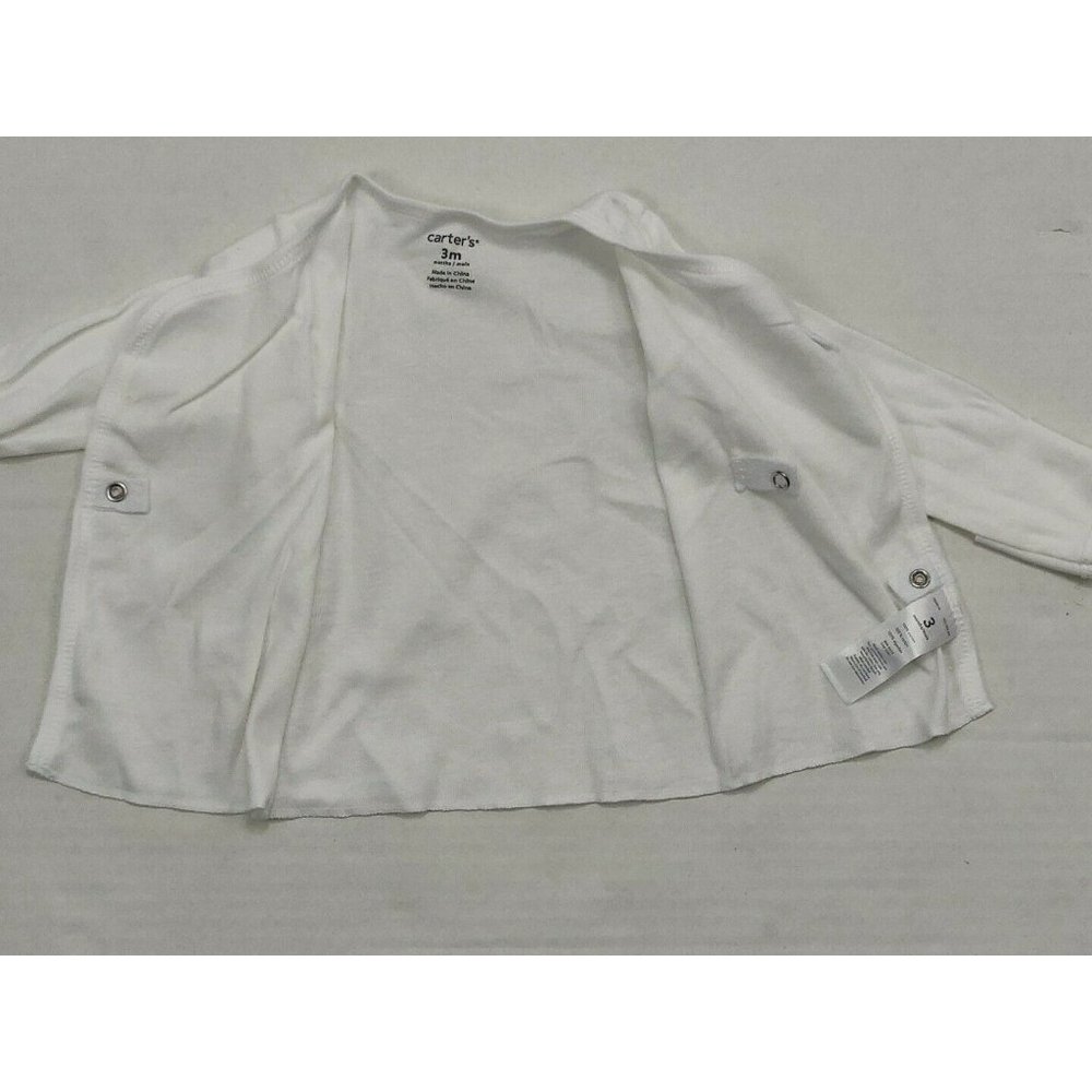 Carter's 4-Pack Kimono Side-Snap Solid White 3 Mon - Picture 5 of 10